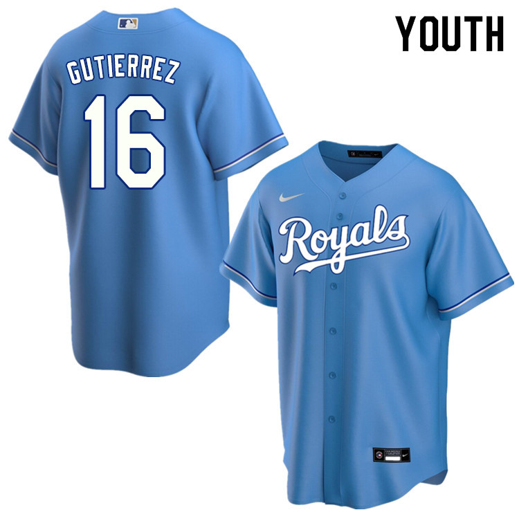 Nike Youth #16 Kelvin Gutierrez Kansas City Royals Baseball Jerseys Sale-Light Blue